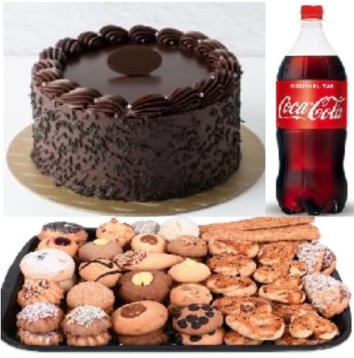 Avantajlı Fırsat Menüsü - 6-9 Kişilik Çikolatalı Yaş Pasta + Kuru Pasta