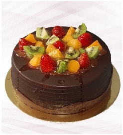 Şık Sunumlu Karışık Meyveli Hasbahçe Pasta 2-3 Kişilik